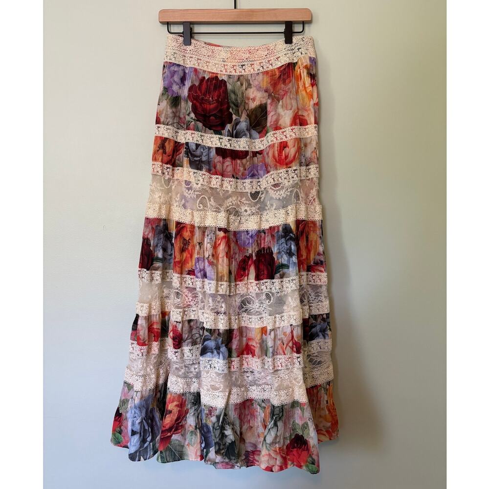 Alice + Olivia "Adira" Maxi Skirt & "Keeley" Flutter Sleeve Top Matching Set - Picture 7 of 16